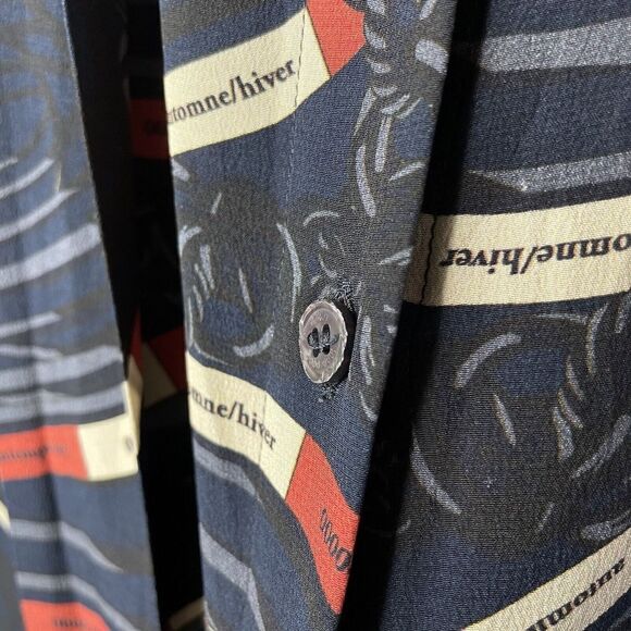 ROKH Shirt Dress Womens 40 US 2-4 Scarf Frill Silk Button Front Long Sleeve Midi - Picture 6 of 14